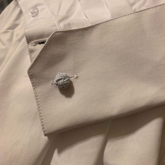 Stacy Adams Regular Fit Size 20 34/35 White Tuxedo Shirt - Picture 5 of 5